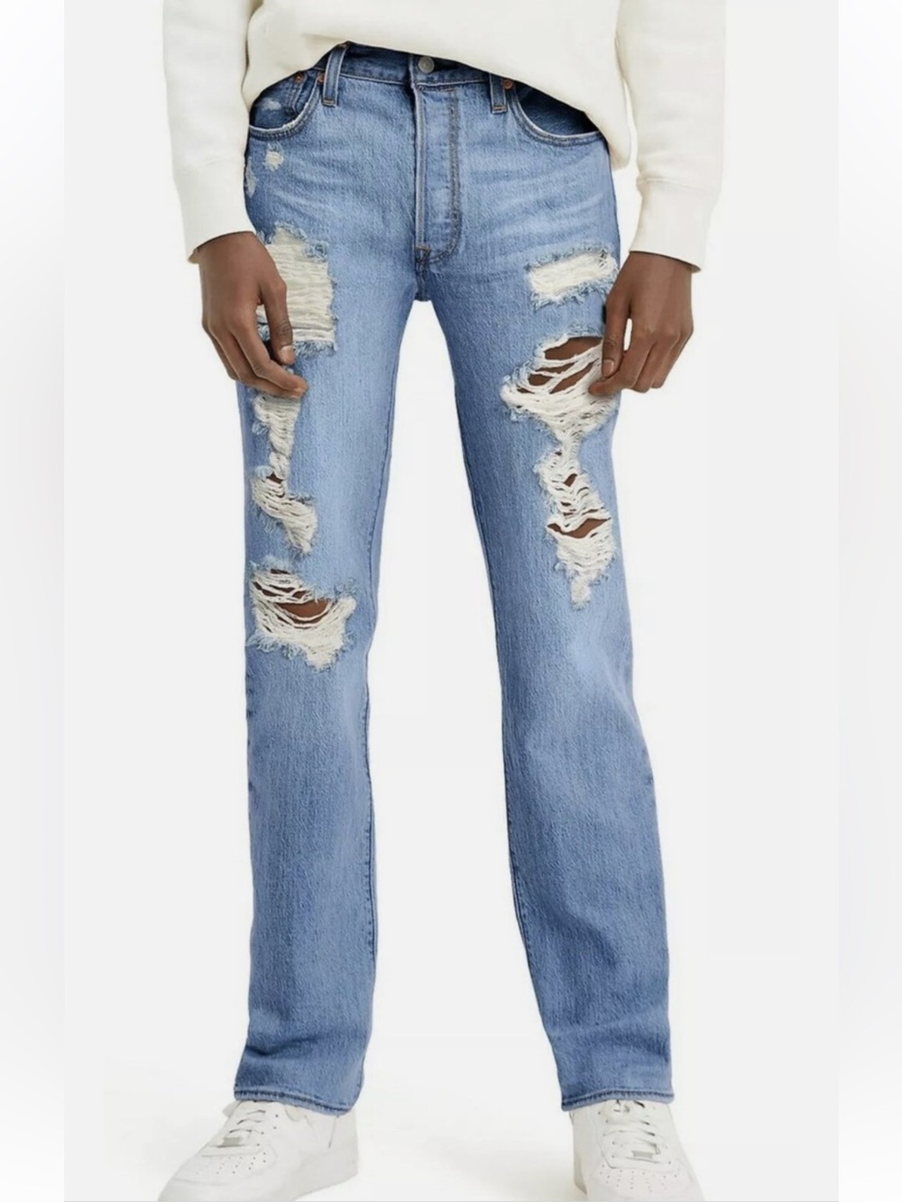 Levi’s Men’s 34 x 29 Jeans Blue Denim 501 Original Fit Straight Leg Fall Levis